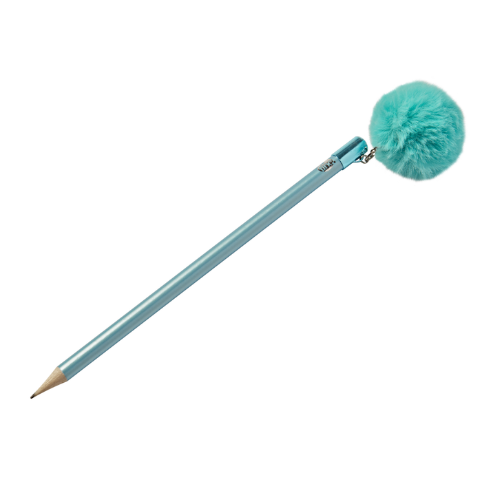 Large Pom-Pom Charm Pencil - Blue - Tinc