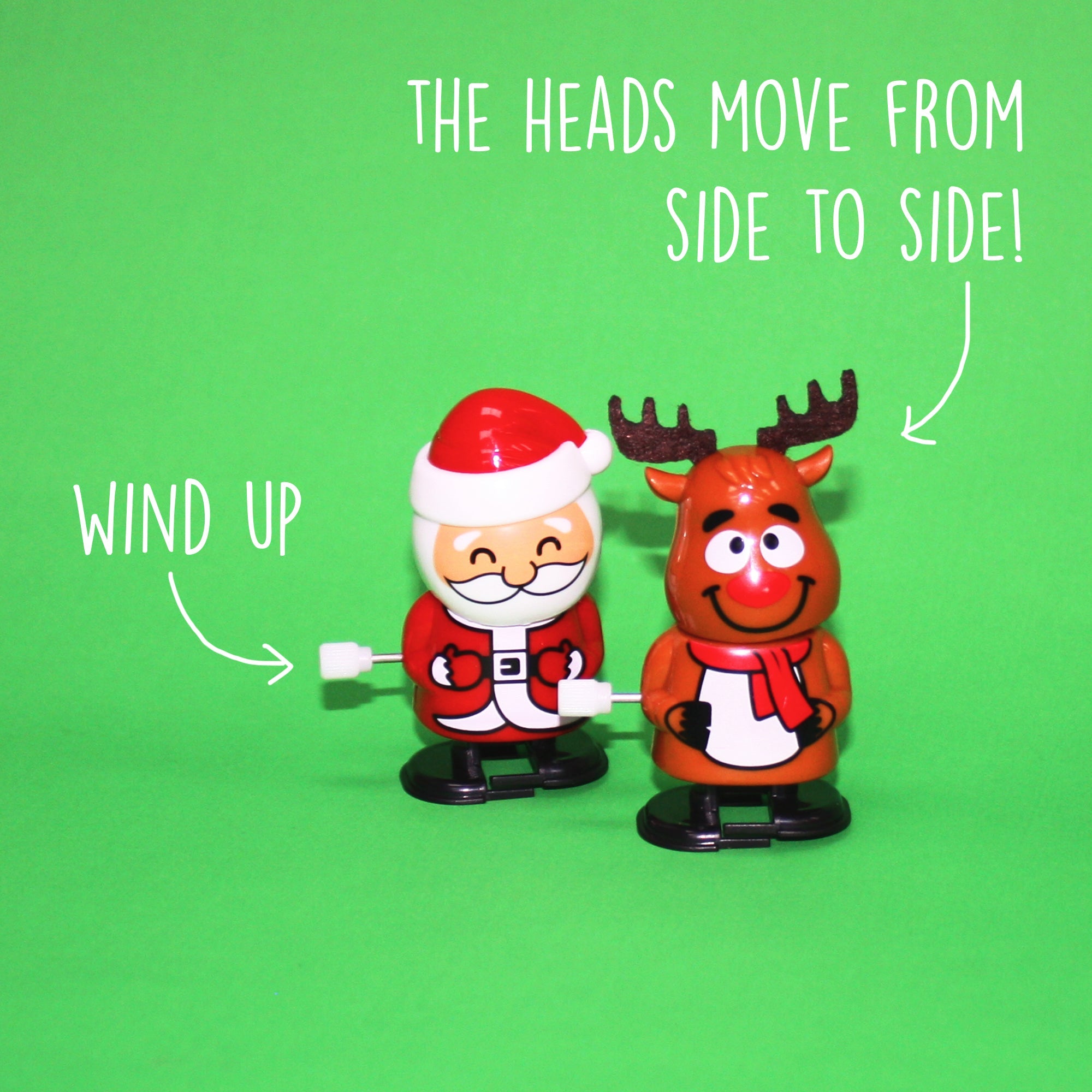 Wind Up Santa & Reindeer Toys
