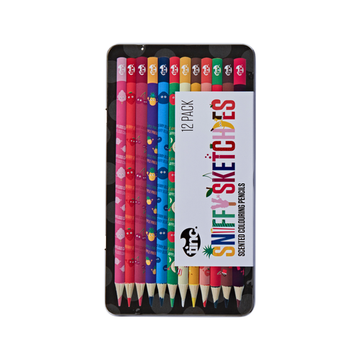 Kids Colouring Pencils Tin | Pack of 12 Scented Colouring Pencils