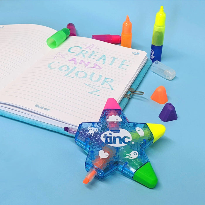 Star Multi Colour Highlighter Pen - Blue