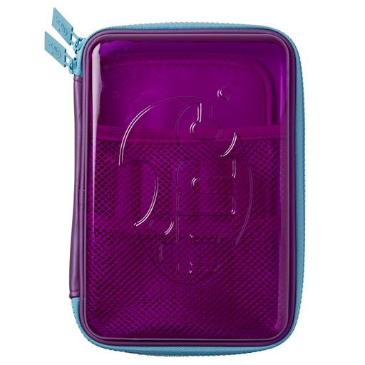 Transparent Hardtop Pencil Case - Purple - Tinc