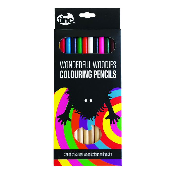 Tinc Kids Colouring Pencils Pack of 12 Wooden Pencil Set