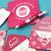 Mini Fold & Send Notecards - Pink - Tinc